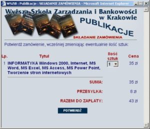 Publikacje WSZiB – teraz możesz zamówić on-line!!!