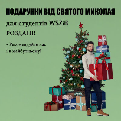 Подарунки від святого Миколая для студентів WSZiB!