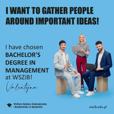 Valentyna has chosen bachelor’s degree in MANAGEMENT at WSZiB!